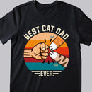 Best Cat Dad Ever - Cat Paws - Personalized Cat Lovers T-shirt