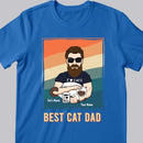 Best Cat Dad - Retro Style - Personalized Cat Lovers T-shirt
