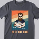 Best Cat Dad - Retro Style - Personalized Cat Lovers T-shirt