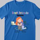 Best Friends Forever - Personalized Cat And Girl T-shirt