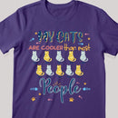 My Cat Is Cooler Than Most People - Floral Print Cat - Personalized Cat T-shirt