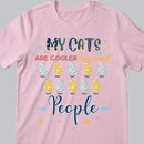 My Cat Is Cooler Than Most People - Floral Print Cat - Personalized Cat T-shirt