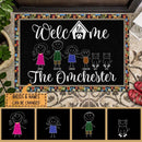 Welcome To Our Home - Black Mat - Personalized Cat Doormat