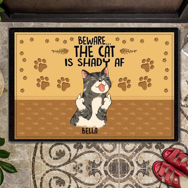 The Cats Are Shady AF - Personalized Cat Doormat