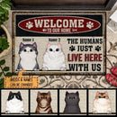 Welcome To Our Home - Metal Style - Personalized Cat Doormat