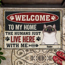 Welcome To Our Home - Metal Style - Personalized Cat Doormat