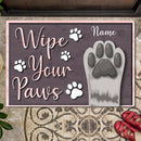 Wipe Your Paws - Purple Mat - Personalized Cat Paw Doormat