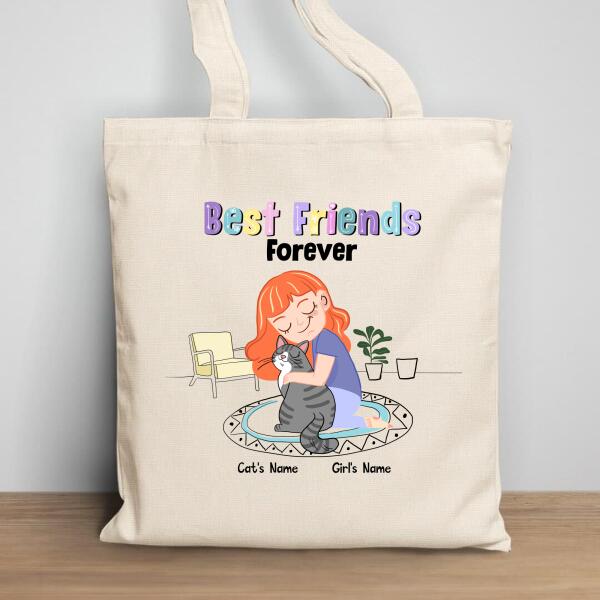 Best Friends Forever - Personalized Cat Tote Bag