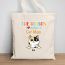 Reasons I Love Being A Cat Mom - Personalized Cat Tote Bag