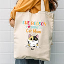 Reasons I Love Being A Cat Mom - Personalized Cat Tote Bag