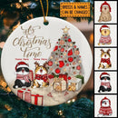 It's Christmas Time - Cats Front Christmas Tree - Personalized Cat Ornament