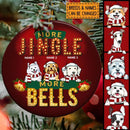 More Jingle More Bells - Red Background - Personalized Dog Christmas Ornament