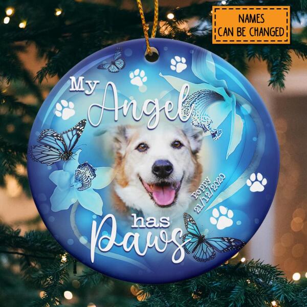 My Angel Has Paw - Personalized Dog Christmas Ornament