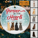 Forever In Our Hearts - Dogs Backside - Personalized Dog Christmas Ornament
