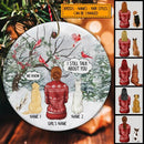 I Still Talk About You We Know Circle Ceramic Ornament - Personalized Dog Lovers Decorative Christmas Ornament