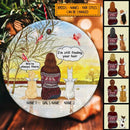 Personalised I'm Still Finding Your Hair Circle Ceramic Ornament - Personalized Dog Lovers Decorative Christmas Ornament