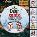 Before I Explain How Much Do You Know Circle Ceramic Ornament - Personalized Dog Lovers Decorative Christmas Ornament