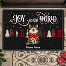 Personalised Joy To The World - Christmas Costume - Starry Night - Personalized Cat Christmas Doormat