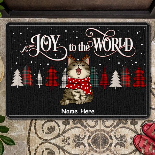 Personalised Joy To The World - Christmas Costume - Starry Night - Personalized Cat Christmas Doormat