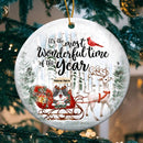 It's The Most Wonderful Time Of The Year - Santa's Sleigh - Personalized Cat Christmas Ornament