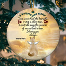Personalised A Whisper From Heaven Circle Ceramic Ornament - Personalized Cat Lovers Decorative Christmas Ornament