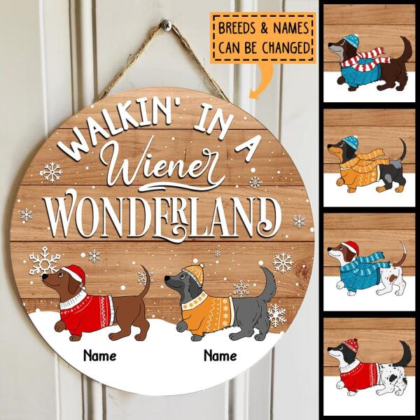 Dachshund Christmas Custom Doormat Dachshund Through The Snow