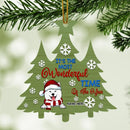 It's The Most Wonderful Time Pine Tree Shaped Wooden Ornament - Personalized Dog Lovers Decorative Christmas Ornament