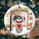Christmas Ornament, Personalized Cat Breeds Bauble, Circle Ceramic Ornament, Xmas Gifts For Cat Lovers
