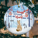 Your Wings Were Ready But My Heart Was Not, Personalized Cat Breeds Circle Ceramic Ornament, Pet Memorial Ornament