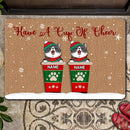 Have A Cup Of Cheer, Cat Coffee Cup, Personalized Cat Breeds Doormat, Christmas Gifts For Cat Lovers