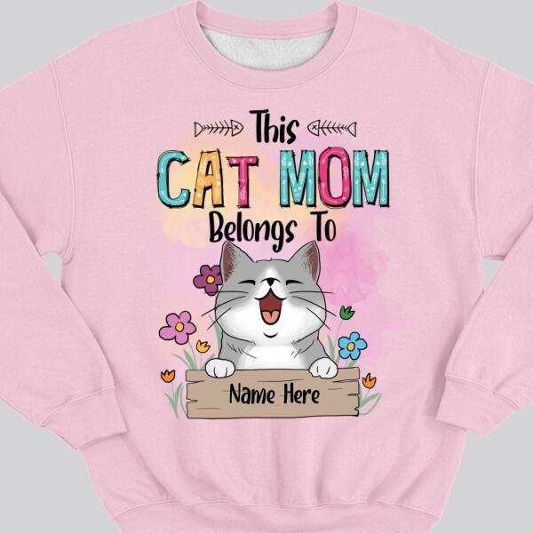 This Cat Mom Belongs To, Personalized Cat Breeds Sweatshirt, Cat Lovers Gifts