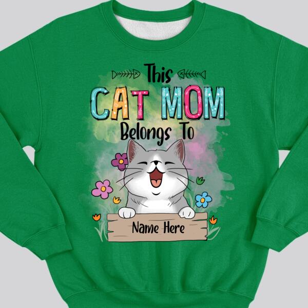 This Cat Mom Belongs To, Personalized Cat Breeds Sweatshirt, Cat Lovers Gifts