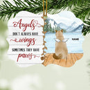Angels Don't Always Have Wings Sometime They have Paws, Pet Memorial Shaped Wooden Ornament, Personalized Cat Breeds
