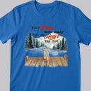 Your Wings Were Ready But My Heart Was Not, Beach Or Mountain Background, Personalized Angel Cat T-shirt