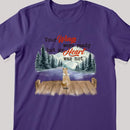 Your Wings Were Ready But My Heart Was Not, Beach Or Mountain Background, Personalized Angel Cat T-shirt