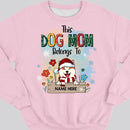 This Dog Mom Belongs To, Dogs And Flowers Sweatshirt, Personalized Dog Breeds Sweatshirt, Gifts For Dog Lovers