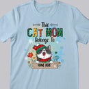 This Cat Mom Belongs To, Cats And Flowers T-shirt, Personalized Cat Breeds T-shirt, Gifts For Cat Lovers