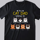 This Cat Dad Belongs To - Personalized Cat T-shirt