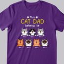 This Cat Dad Belongs To - Personalized Cat T-shirt