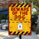 Beware Of The Dogs Not Responsible For Injury Or Death, Personalized Dog Breeds Metal Sign, Outdoor Decor