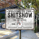 Welcome To The Shitshow, Five Star Certified Sign, Personalized Cat Breeds Metal Sign, Outdoor Decor