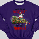 On The Naughty List And We Regret Nothing, Christmas Tree And Naughty Cats, Personalized Cat Breeds Sweatshirt