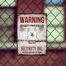 Warning Security Provided By Security Inc. We Take A Bite Out Of Crime, Funny Warning Sign, Personalized Dog Breeds Metal Sign
