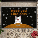 Hope You Like Cats, Cat Universe Doormat, Personalized Cat Breeds Doormat, Gifts For Cat Lovers