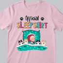 Official Sleep Shirt, Old Lady With Her Dogs & Cats, Personalized Dog & Cat Lovers T-shirt