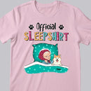 Official Sleep Shirt, Old Lady With Her Dogs, Personalized Dog Breeds T-shirt, Gift For Dog Lovers