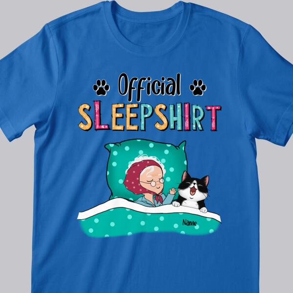 Cat Official Sleepshirt, Old Lady With Her Cats, Personalized Cat Breeds T-shirt, Gift For Cat Lovers