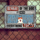 Beware Of The Dogs, They Eat Everything I Shoot, Funny Warning sign, Personalized Dog Metal Sign