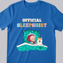 Official Sleep Shirt, Chibi Old Lady With Her Dog, Personalized Dog Lovers T-shirt