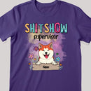 Shitshow Supervisor, Pet & Flower T-shirt, Personalized Dog & Cat T-shirt, Gifts For Pet Lovers